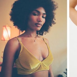 Nwt out from under cut it out ribbed velvet bra l